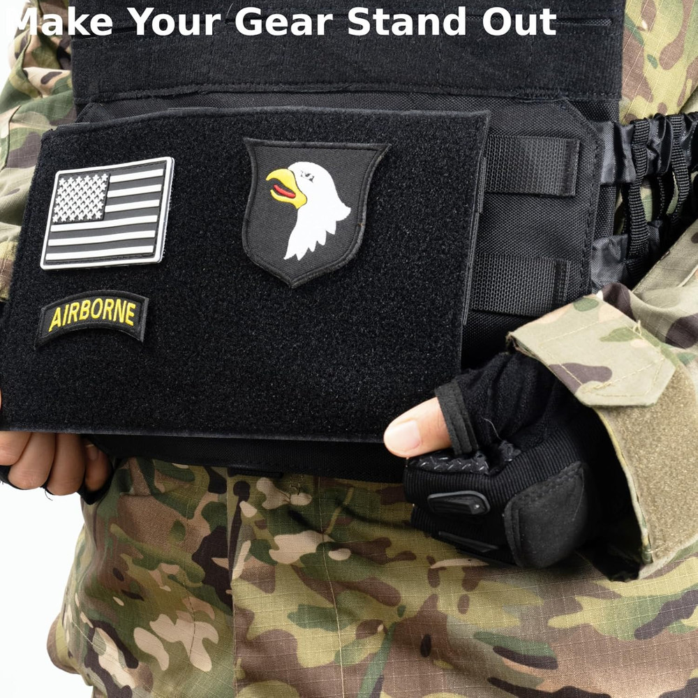 Molle Patch Panel, Tactical Molle Hook and Loop Panel for Molle Accessories, 10"