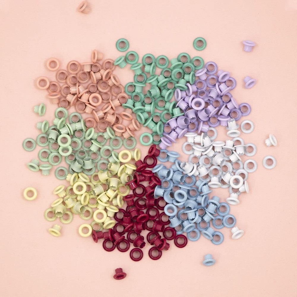 40 Pack Basic Metallic Eyelets Scrapbooking Crafts Inner 5mm Outer 8mm Silver