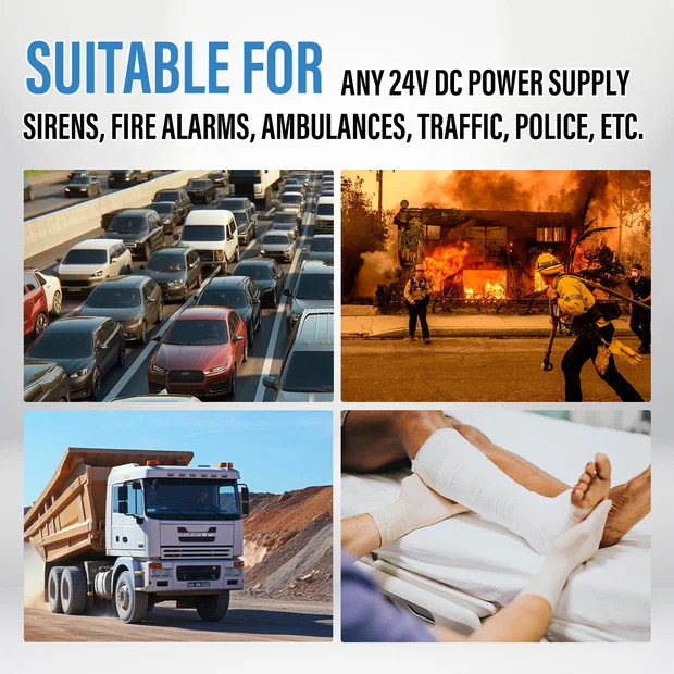 7 Tone Sound Car Siren Vehicle Horn with Mic PA Speaker System Emergent