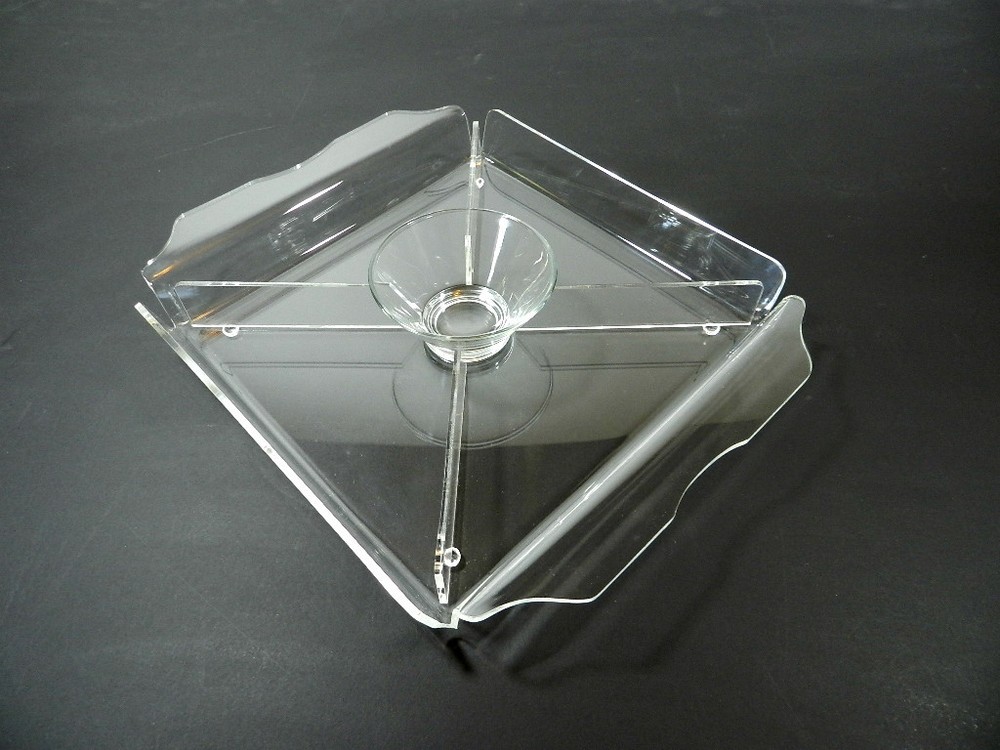 Lucite Clear Serving Tray MCM