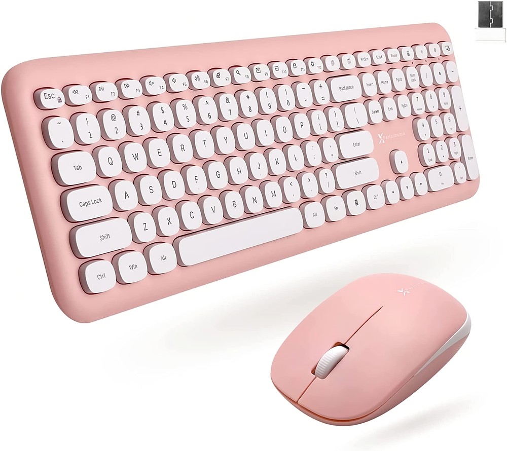 X9 Pink Keyboard and Mouse Combo - 2.4G Wireless - Transform Your Space with ...