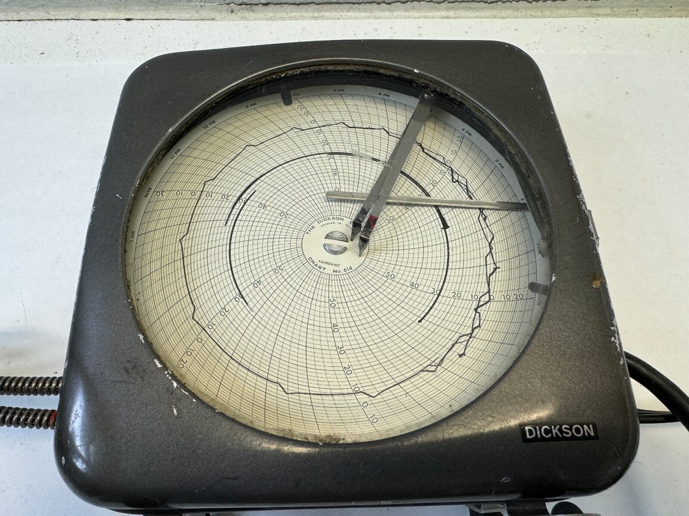 Dickson  Temperature  Circular Chart Recorder - VINTAGE -  62-A-2-5