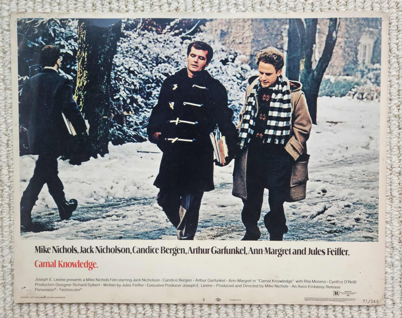 Carnal Knowledge 1971 six orig US 11x14 lobby cards Art Garfunkel Jack Nicholson