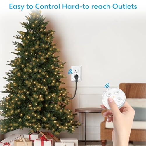 Mini Remote Control Outlet Plug: 656ft Range — Wireless 1 Remote + 2 Outlets