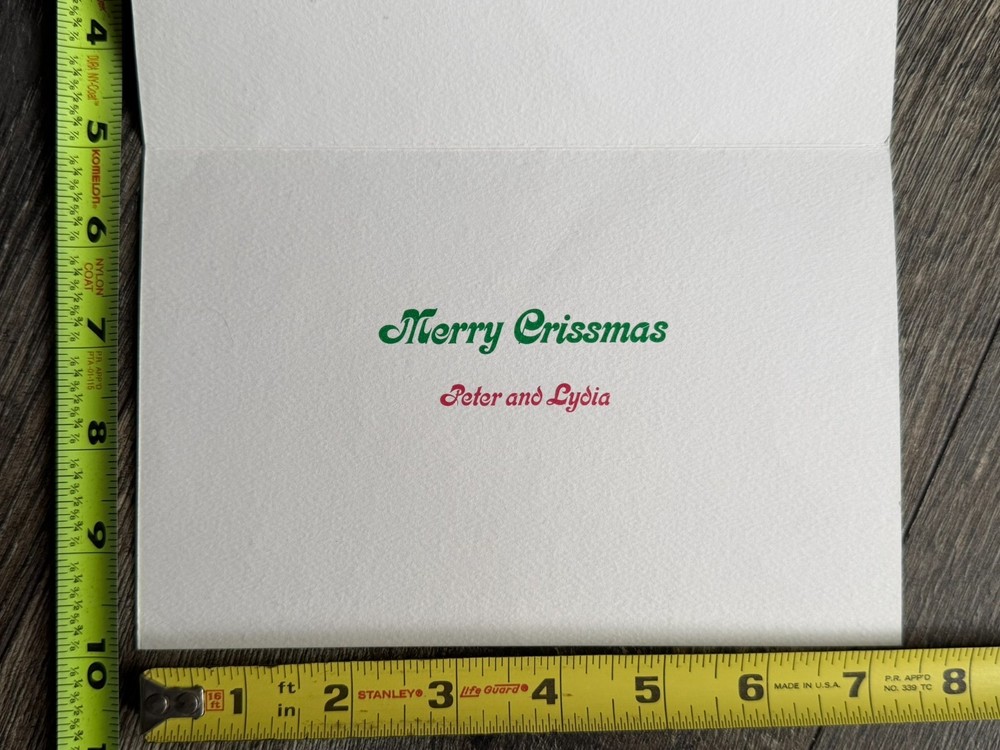 KISS Christmas Card PETER CRISS Lydia Criss Chris Lendt Vintage Kiss Aucoin