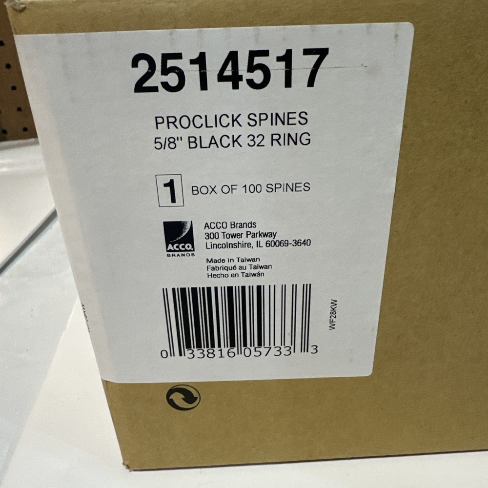 72 Pack Black Proclick Binding Spines 110 Sheet Capacity No Machine Needed.