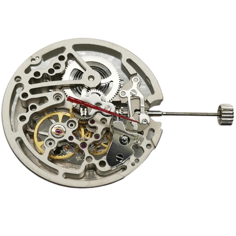 Skeleton 4.7mm Thickness Automatic Watch Movement With Stem For Seagull TY2809