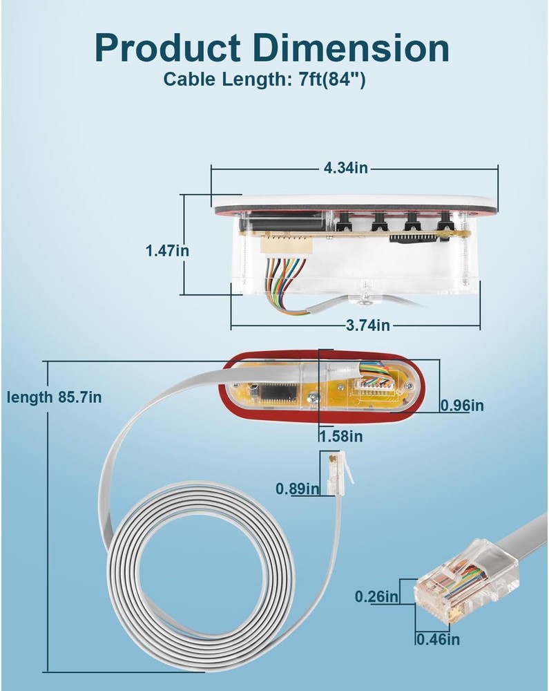 53238 4 Button Spa Topside Control Panel Keypad for Balboa Mini Oval Heat Jacket