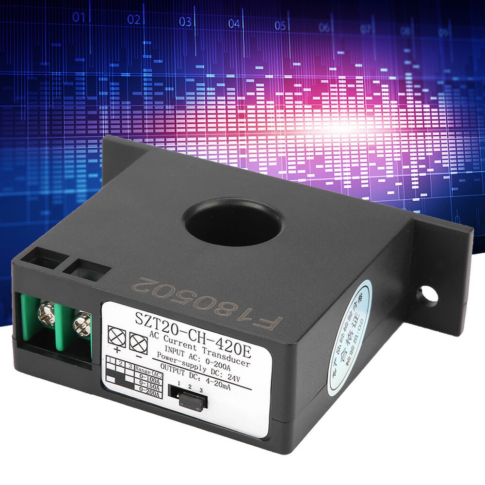 Current Transducer Transmitter Transformer Sensor AC Current Converter 0-200A