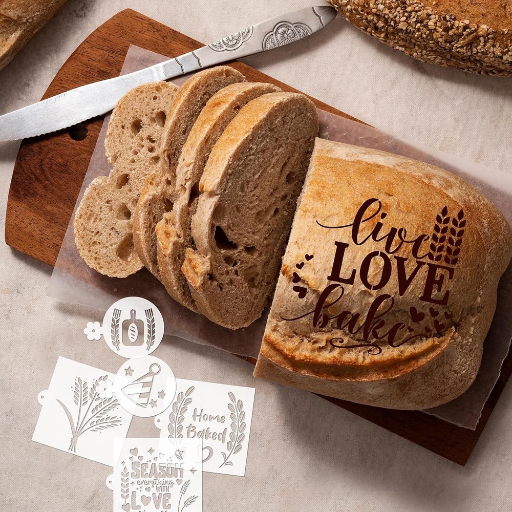 Bread Stencils Sourdough 24 Pcs Bread Stencils Baking Sourdough Bread Baking