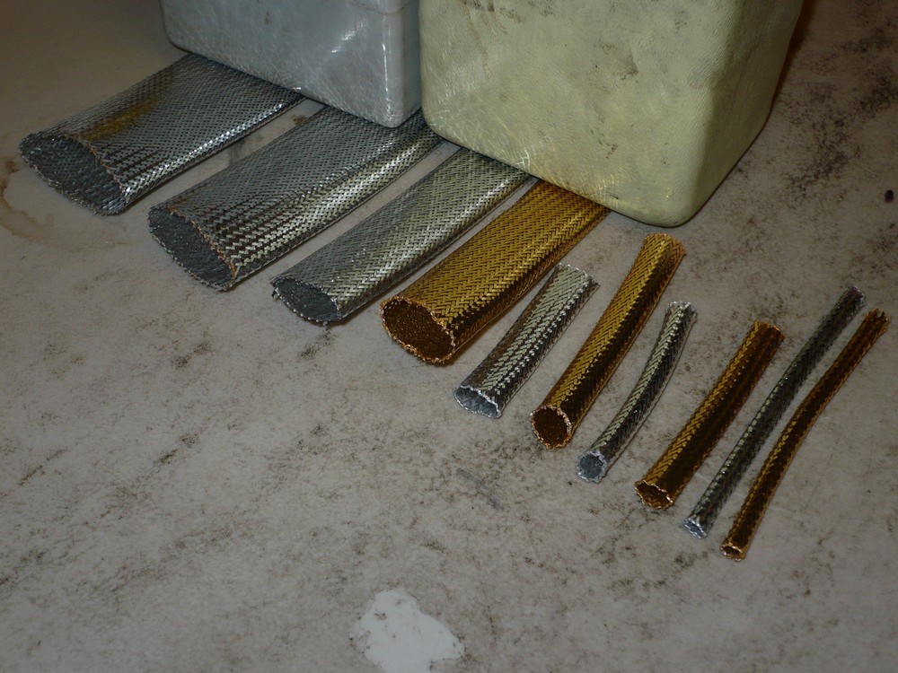 1/2" GOLD X/C BRAIDED SLEEVING TECHFLEX 10ft