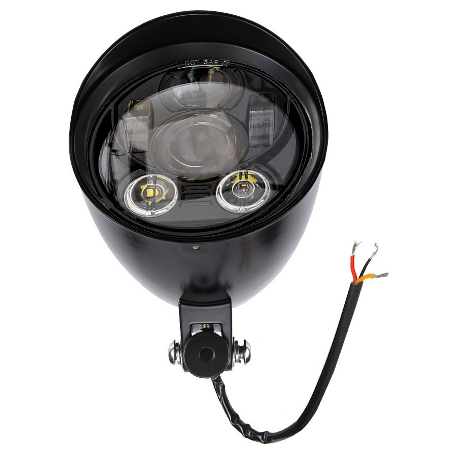 6" LED Bullet Headlight Lamp for Motorcycle Bobber Chopper Dyna