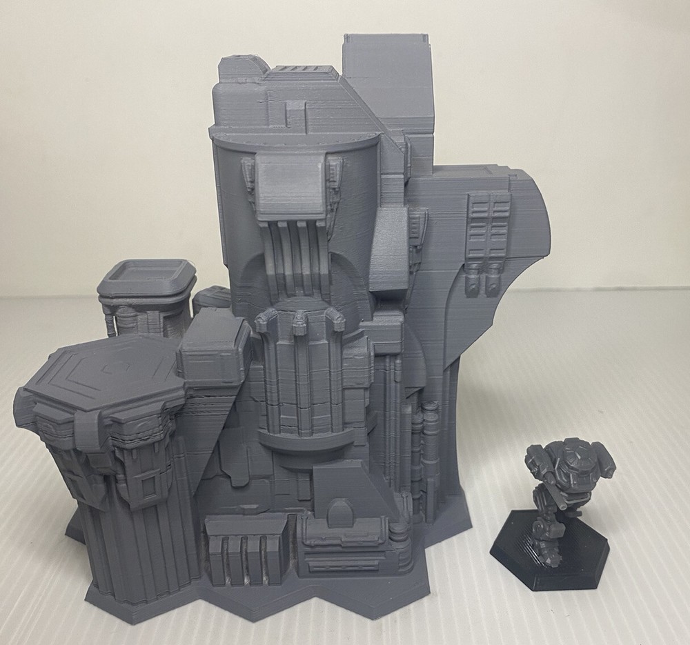 Spaceport Launch Facility w/ Hex Base, Tabletop War Game Terrain Battletech 6mm