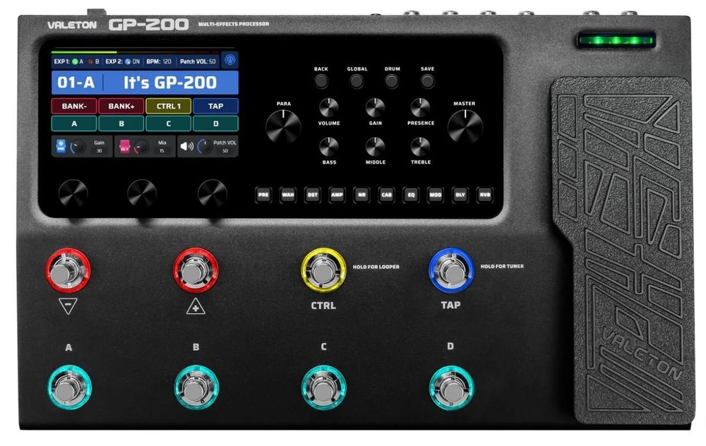 Valeton GP-200 GP-200 Multi-Effects Processor, Black