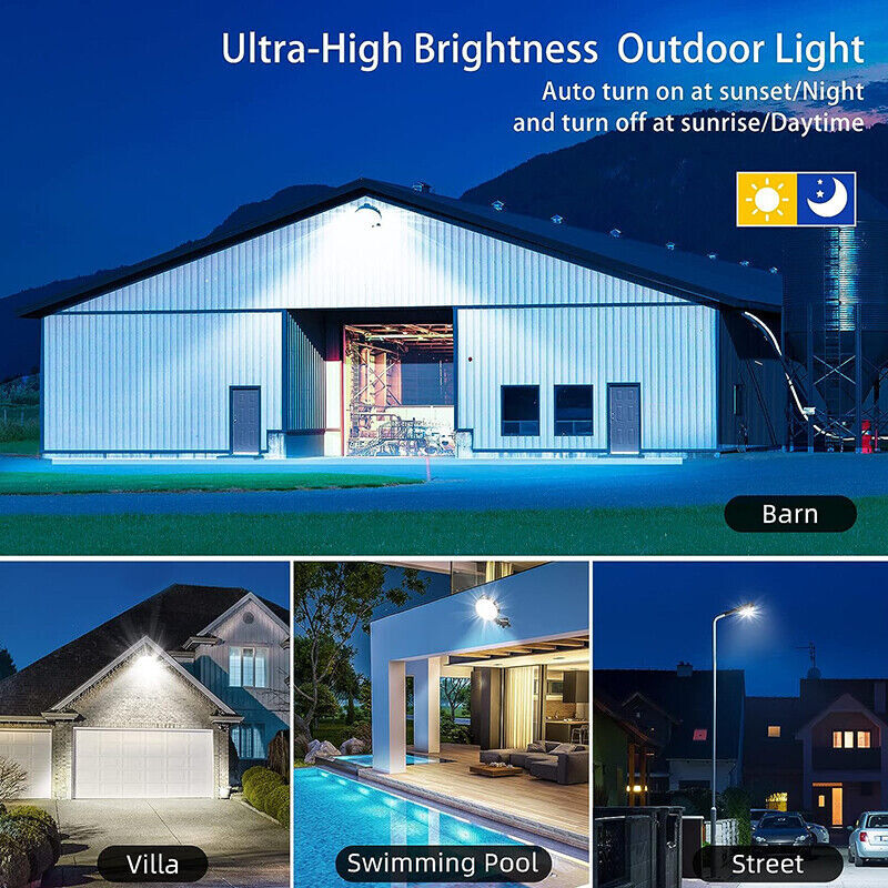 150W LED Barn Yard Street Outdoor Security Dusk to Dawn Waterproof Flood Light