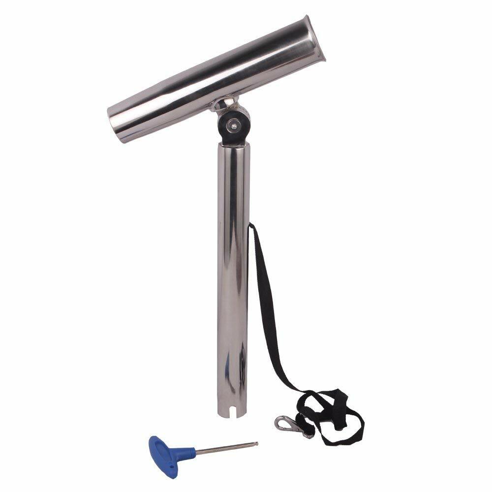 2X 316 Stainless Steel Fishing Rod Holder Outrigger Adjustable for Marine Boat