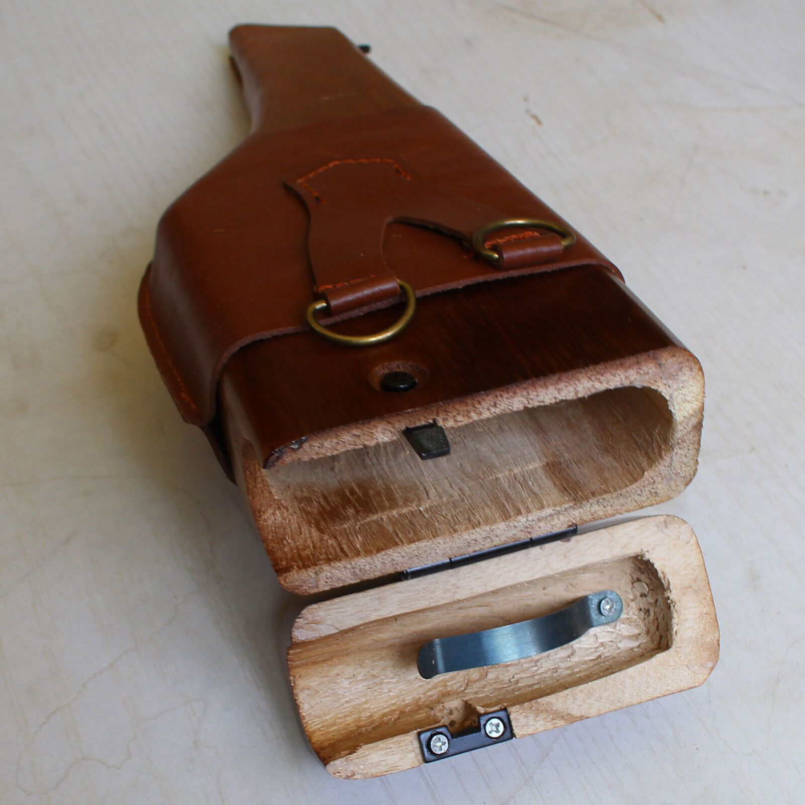 Ww2 Broomhandle German Mauser C96 Wood Shoulder Holster Butt Us Stock Collect