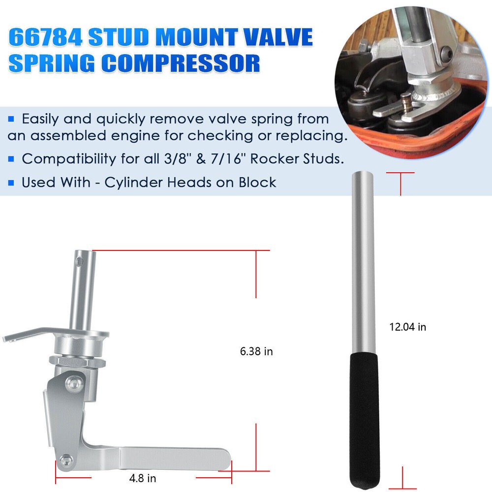 Stud Mount Valve Spring Compressor Tool & Valve Holder & Valve Stem Seal Pliers