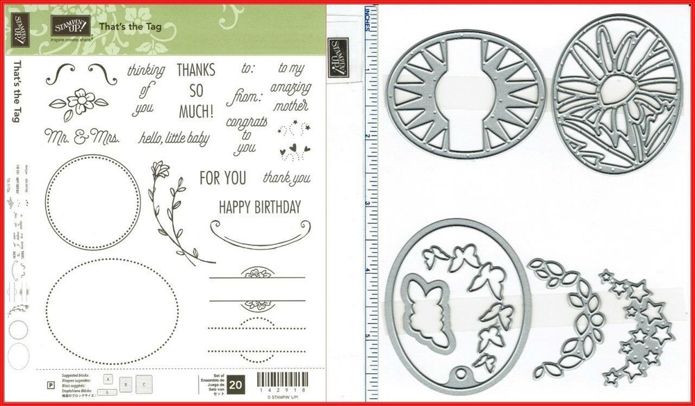 Stampin' Up! THAT'S THE TAG & TIMELESS TAGS THINLITS Dies - NEW