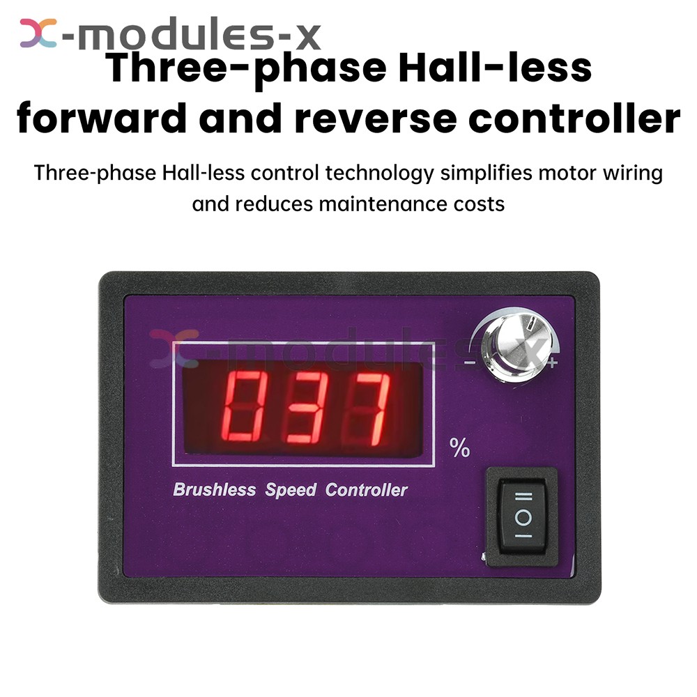 10-55V15A Brushless DC Speed Controller 3-Phase Motor Controller Forward/Reverse