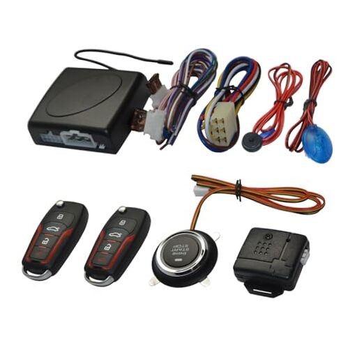 Keyless Entry Car Alarm System with Remote Start Starter and Push Engine Start