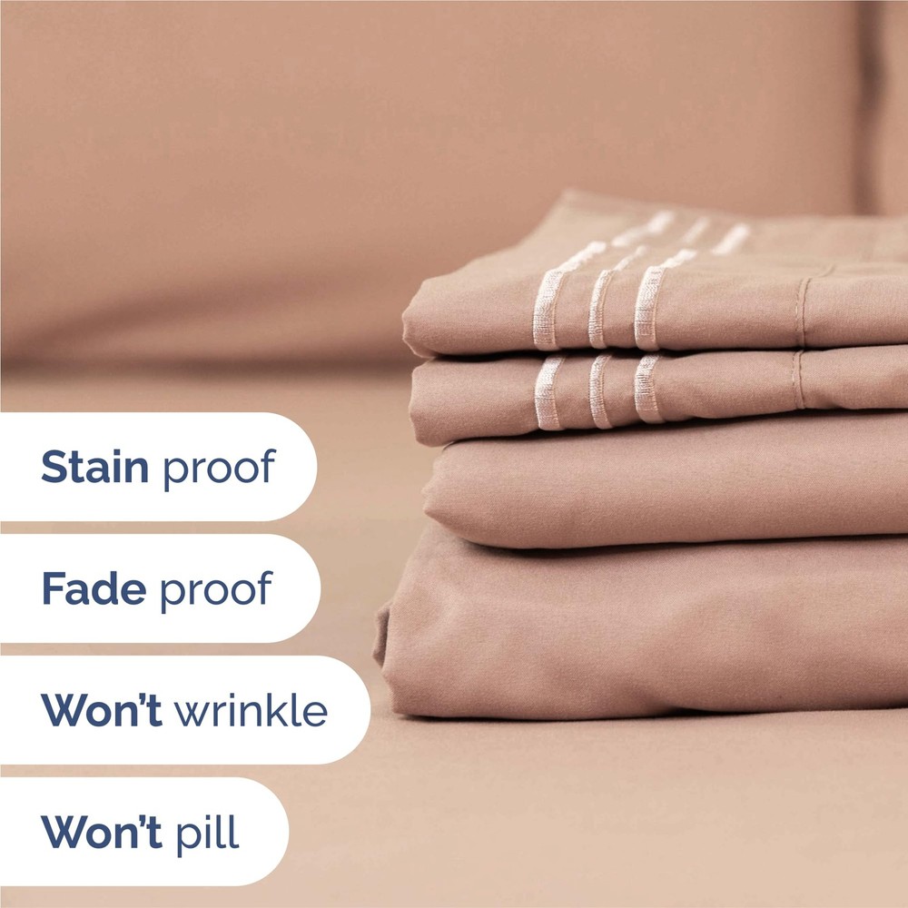 Split King Size 5 Piece Sheet Set Comfy Breathable & Cooling Bed Sheets Set