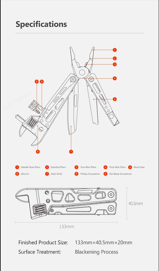 Wrench Screwdriver Knife Multi Function Tool Travel Bicycle Emergency Survival