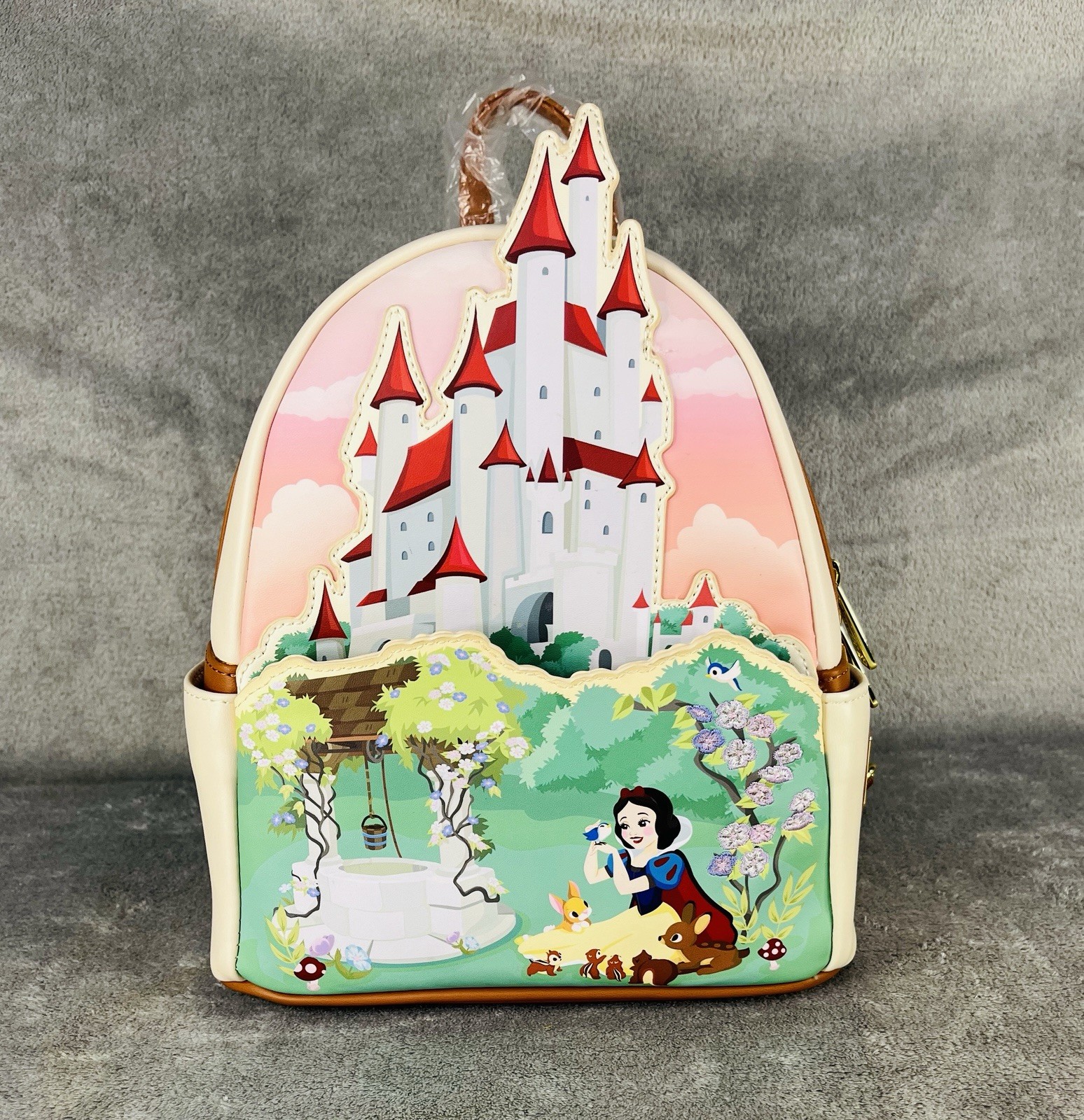 NEW Loungefly Disney Princess Snow White Seven Dwarfs Castle Mini Backpack