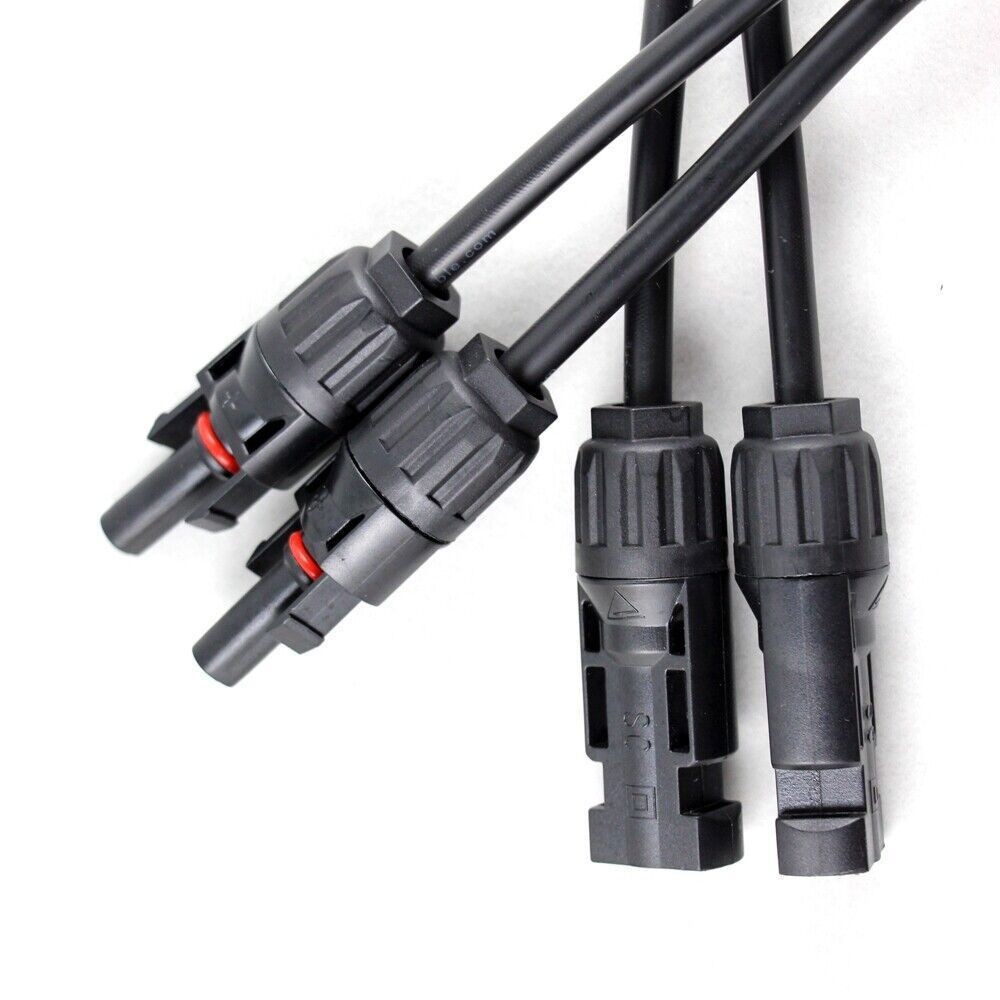 Solar Panel Connectors Waterproof Y Branch Parallel Adapter Cable Wire Plug USA