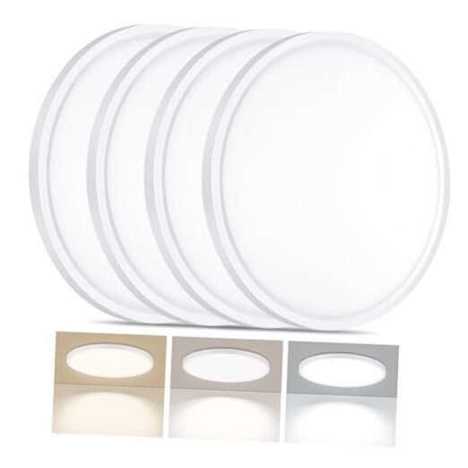 Pack LED Flush Mount Ceiling Light, 2W Ultra Thin Round White 4