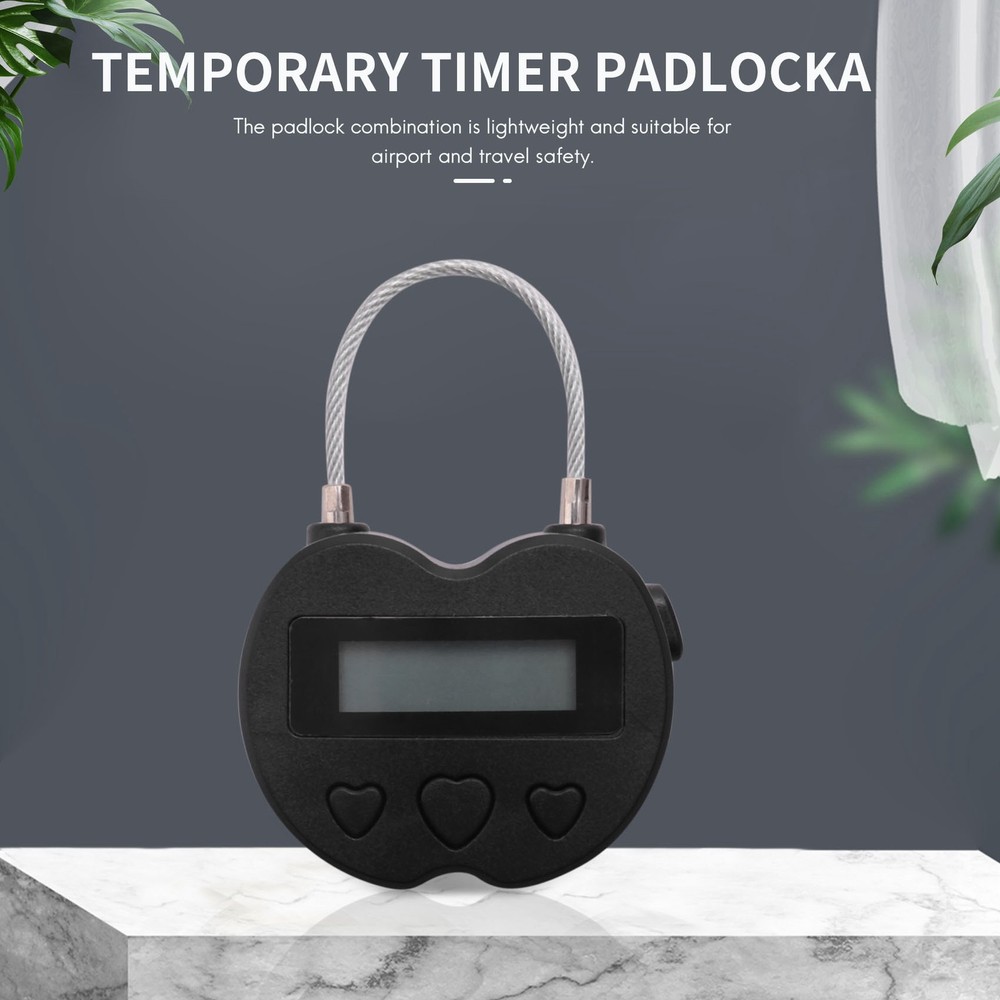 Time Lock LCD Display Time Lock USB Rechargeable Temporary Timer Padlock4162