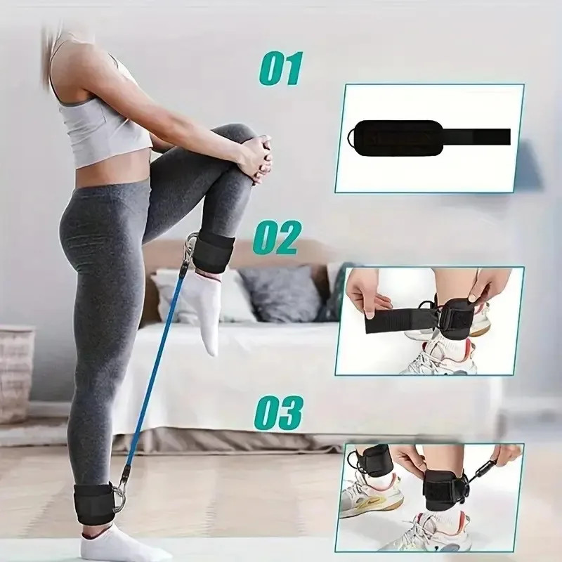 Adjustable Ankle Cuffs for Glute & Thigh Training - Cable Machine Accessories