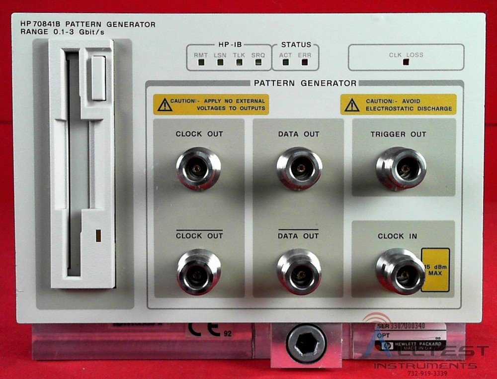 HP / Agilent 70841B Pattern Generator Module for Gigabit Error Performance Analy
