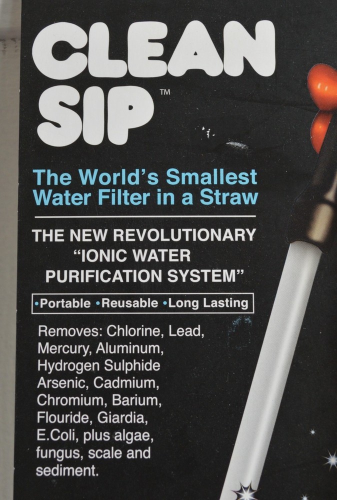 Clean Sip Water Filter Straw NIP