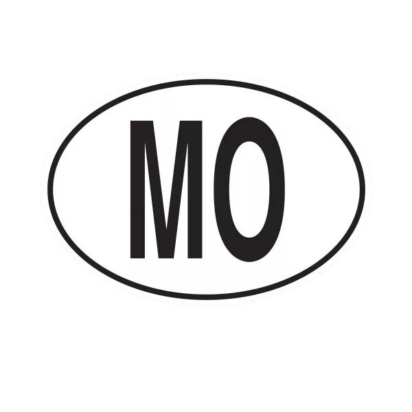 MO Macau Country Code Oval Sticker Decal