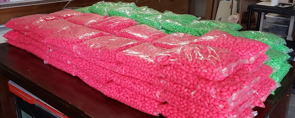 Glow Beads Luminous attractor fishing soft oval floating beads 24-pack