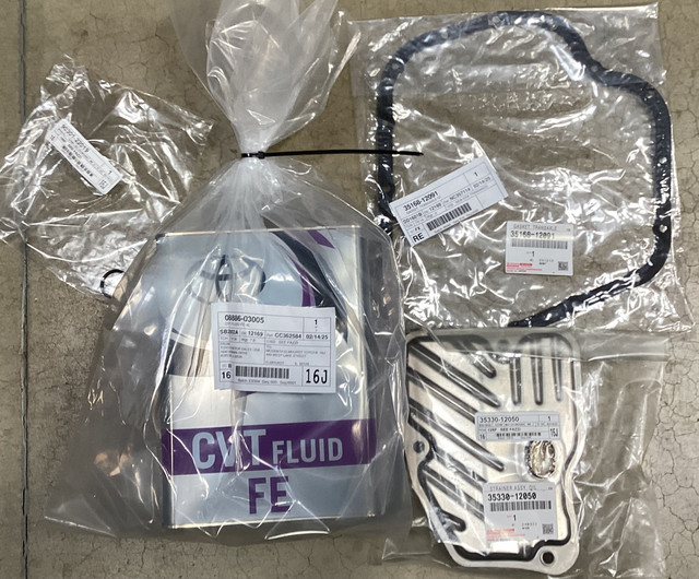 Genuine Toyota CVT Transmission Service KIt (FluidFilterFilter O-ring Pan Gasket
