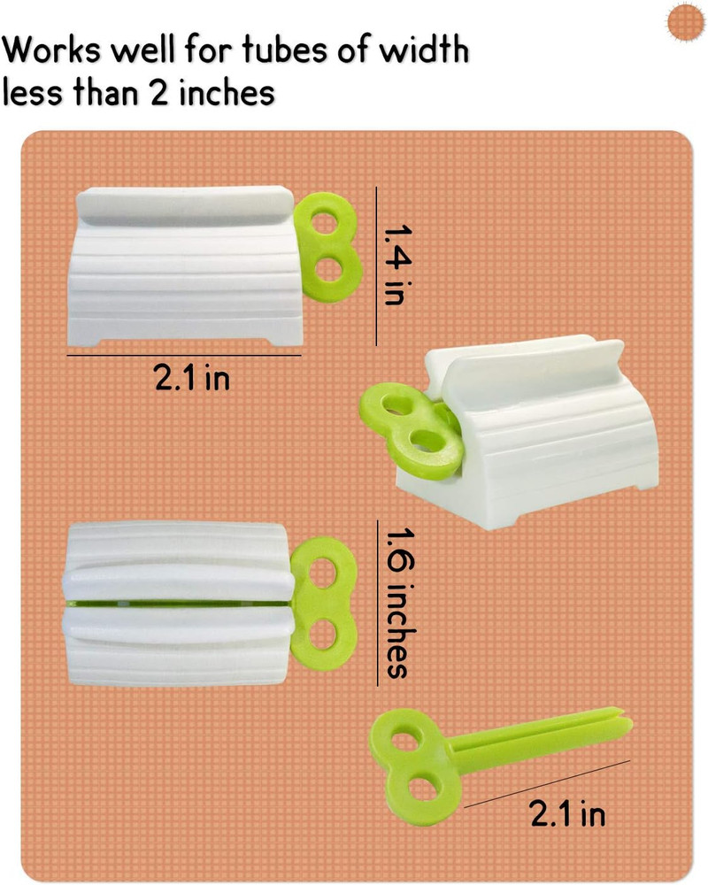 6PCS Toothpaste Tube Squeezer Rolling Dispenser Bathroom Holder Tool