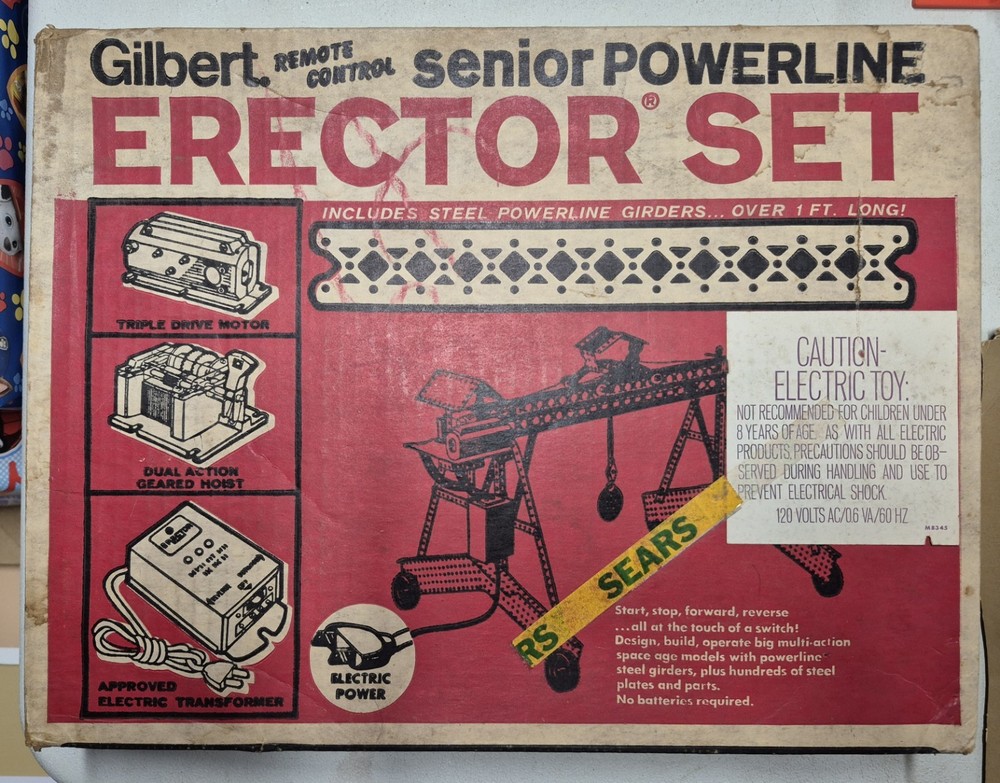 1973 Sears Catalog POWERLINE ERECTOR SET by Gilbert #49-16075 / 32158