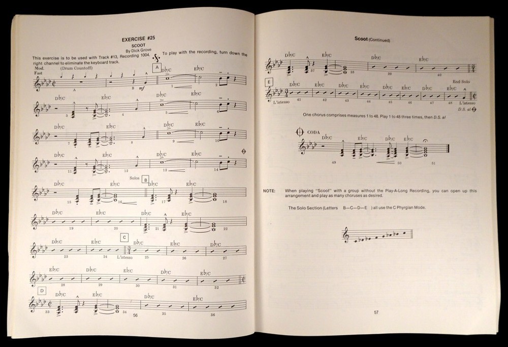 Applied Modal improvisation For Concert Treble Clef Instruments, Dick Grove