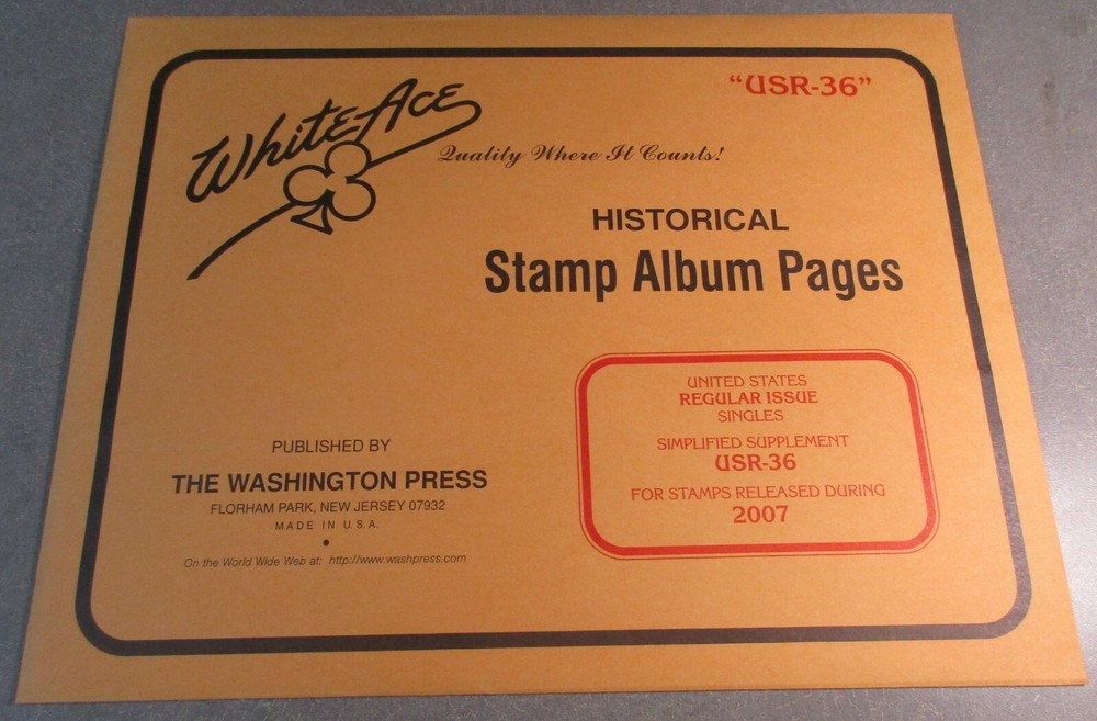 WHITEACE USR-36 HISTORICAL STAMP ALBUM PAGES STAMPS RELEASED 2007 W/FREE SHP.