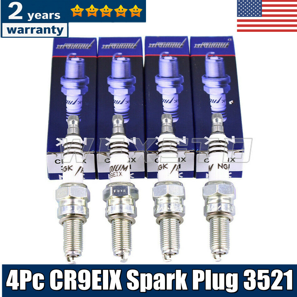 4Pcs NGK CR9EIX Iridium IX Spark Plug For SUZUKI GSXR Motorcycle Tune Up 3521