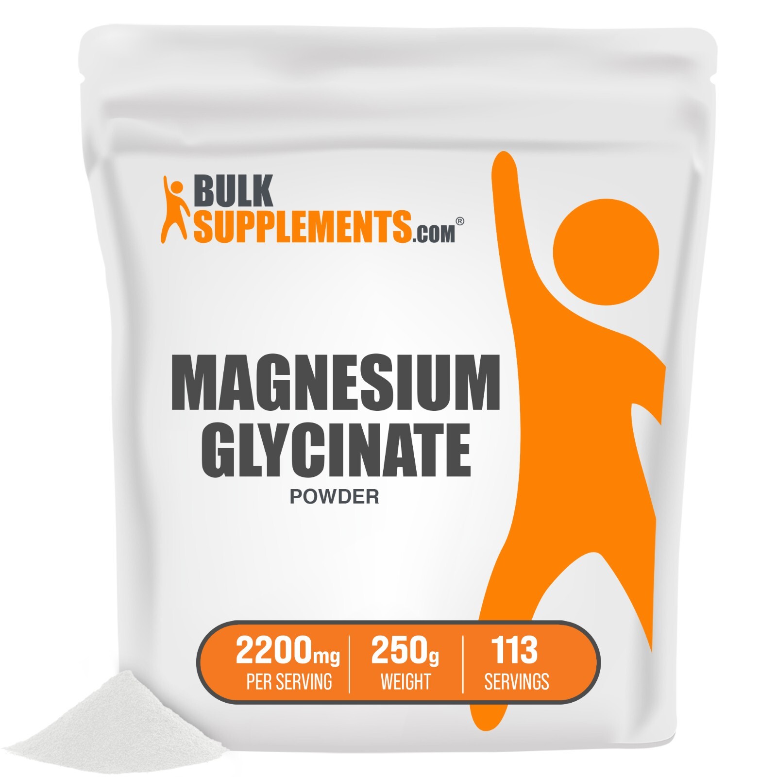 BulkSupplements Magnesium Glycinate - Reduce Stress