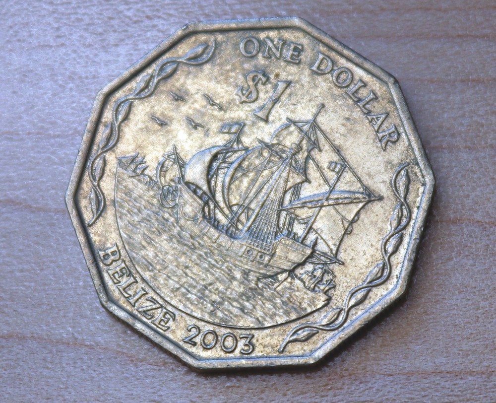 2003 Belize 1 Dollar Santa Maria Ship