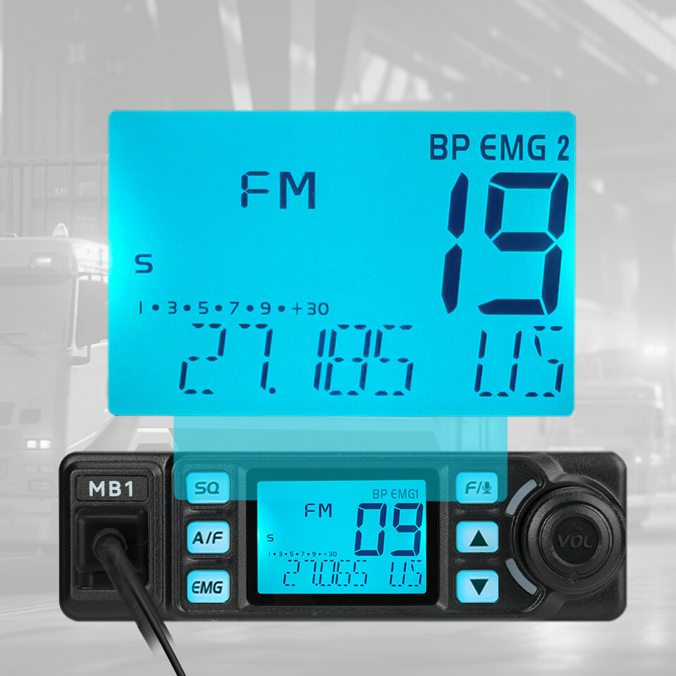 Retevis MB1 CB Radio Dual-Mode AM/FM,12V/24,4 W,40Channel +MR500 CB Antenna