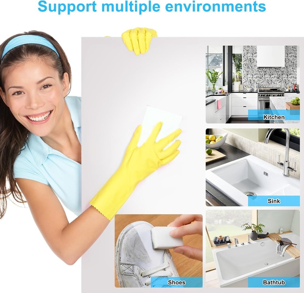 2X Density Magic Sponge Eraser,50 Pack Multi-Functional Household Cleaning Spong