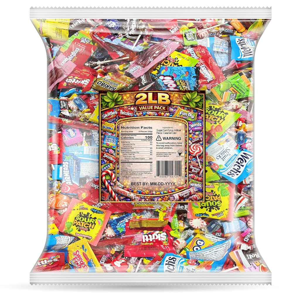 Ultimate Assorted Candy Mix 2 LB Bulk – Individually Wrapped Candy Variety Pack