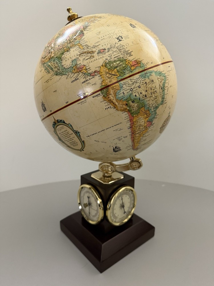 Replogle 9” World Classic Globe - Thermometer - Hygrometer - Barometer
