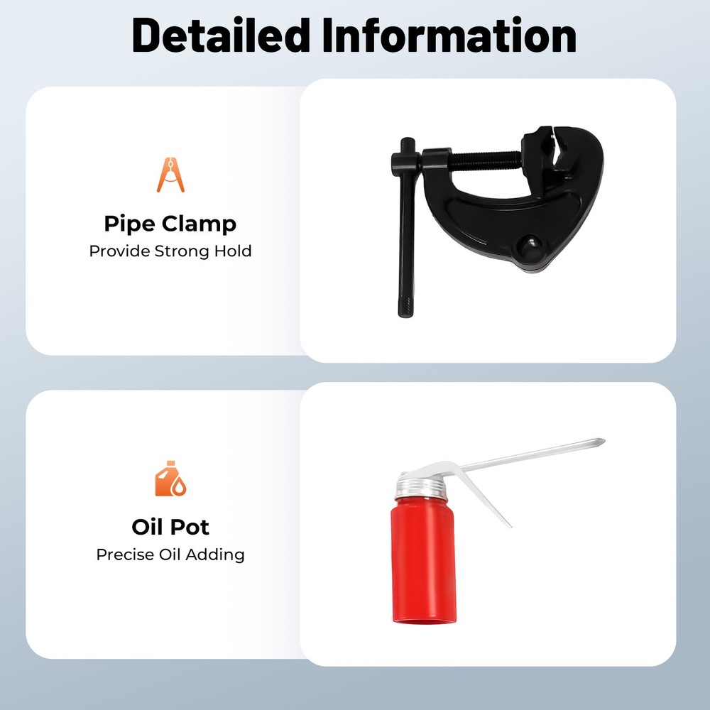 Electric Pipe Threader Kit Portable Pipe Threading Tool Set with 6 Dies 1/2-2"