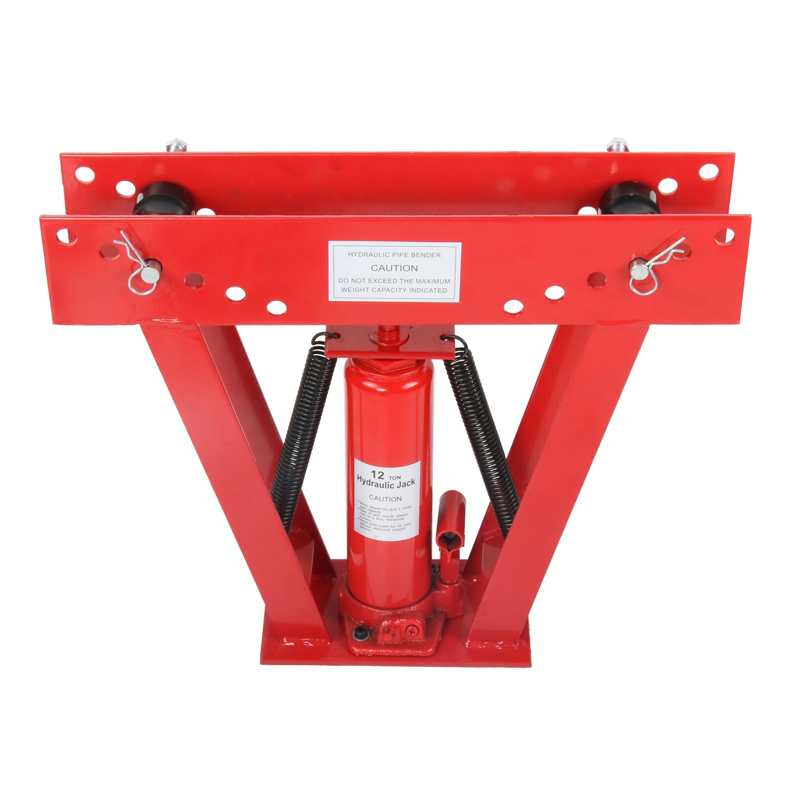 12 Ton Pipe Bender Manual Hydraulic Piping Bending Exhaust Tube w/6 Dies Size